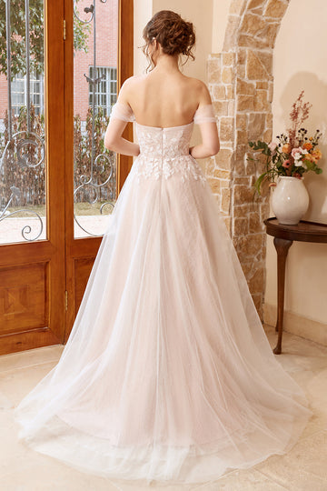 Appliques Tulle Halter Robe de mariée